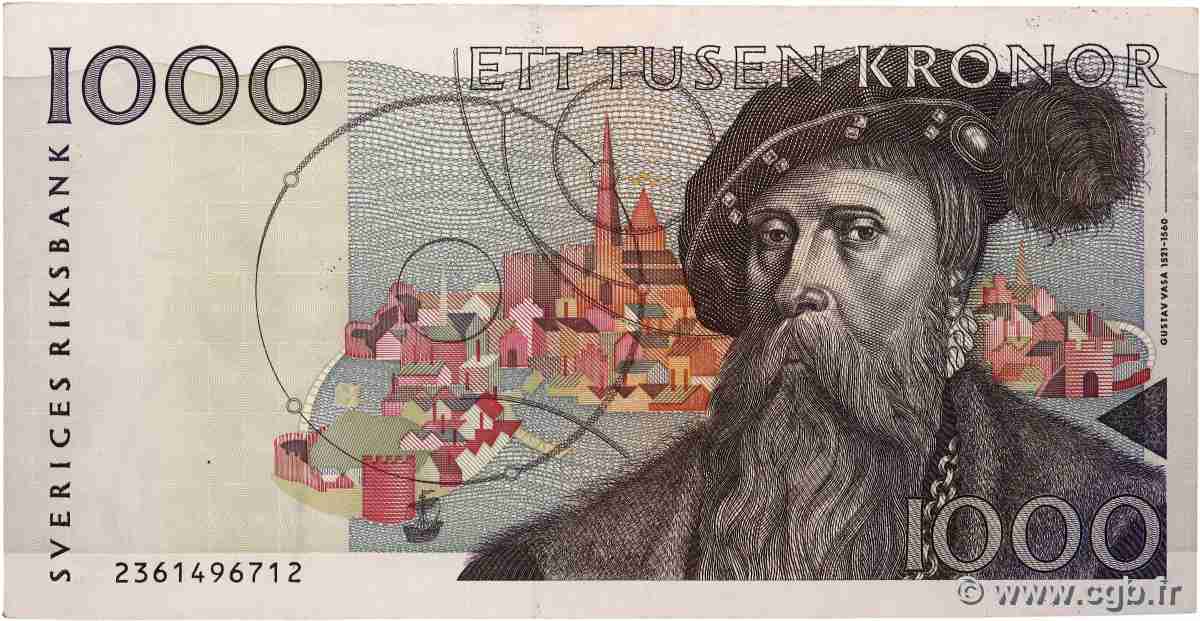 1000 Kronor SUÈDE 1992 P.60a MBC+