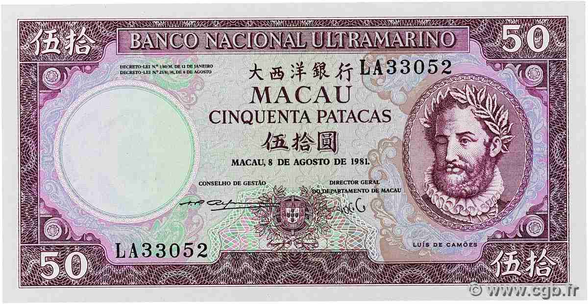 50 Patacas MACAO 1981 P.060b pr.NEUF