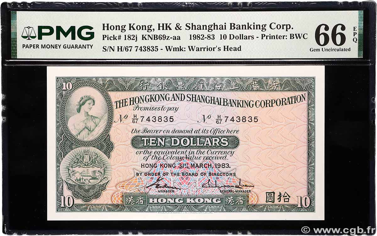 10 Dollars HONG KONG 1982 P.182j NEUF