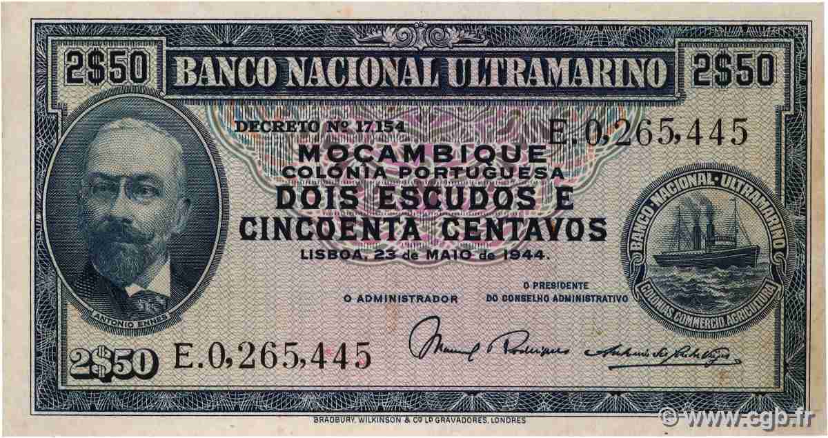 2,5 Escudos MOZAMBIQUE 1944 P.093 XF+