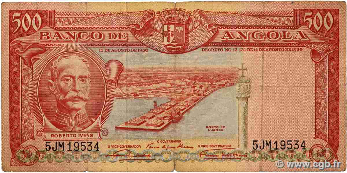 500 Escudos ANGOLA 1956 P.090 TB