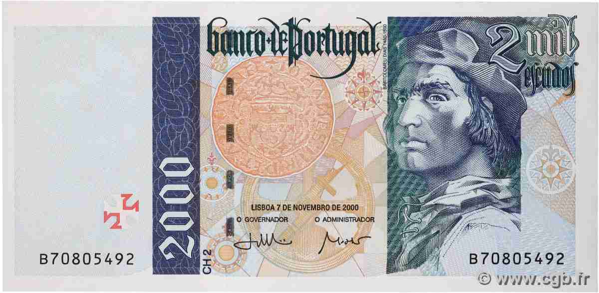 2000 Escudos PORTUGAL 2000 P.189d pr.NEUF
