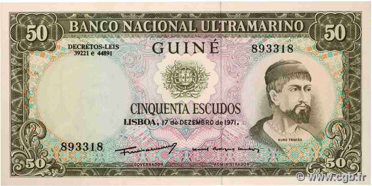 50 Escudos GUINÉE PORTUGAISE 1971 P.044 NEUF