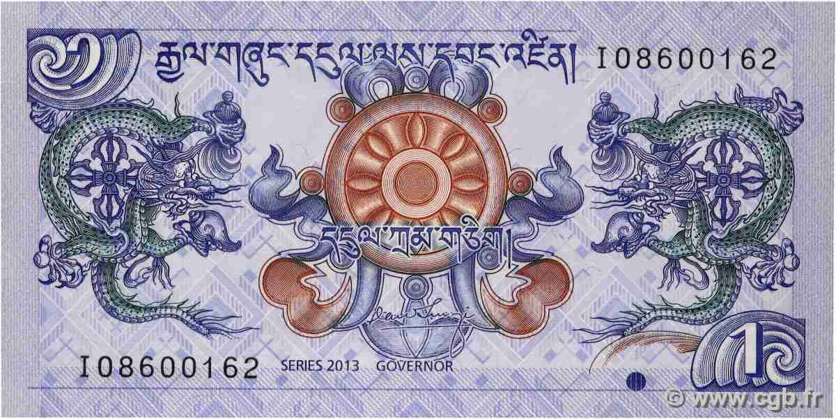 1 Ngultrum BHUTAN 2013 P.27b UNC