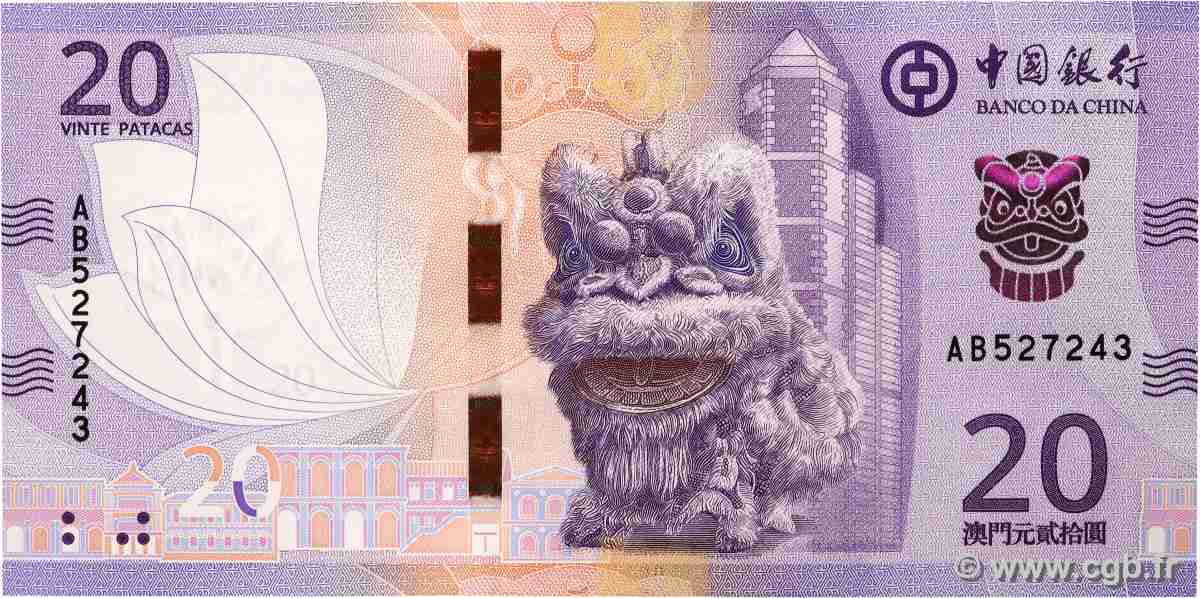 20 Patacas MACAO 2020 P.130 NEUF