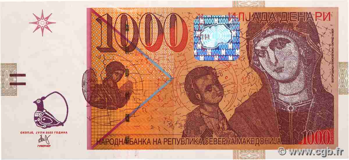 1000 Denari NORTH MACEDONIA 2022 P.32 UNC-
