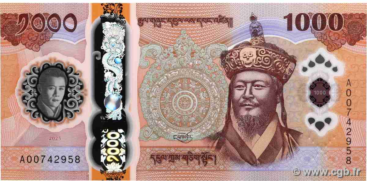 1000 Ngultrum Commémoratif BHUTAN 2025 P.45 UNC