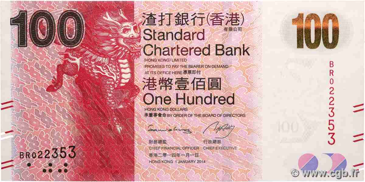 100 Dollars HONG KONG 2014 P.299d AU+