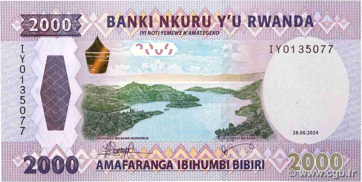 2000 Francs RWANDA 2024 P.44 NEUF