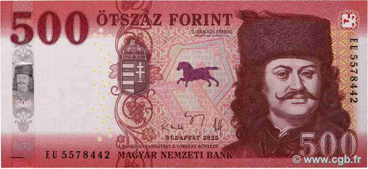 500 Forint HONGRIE 2025 P.202 NEUF