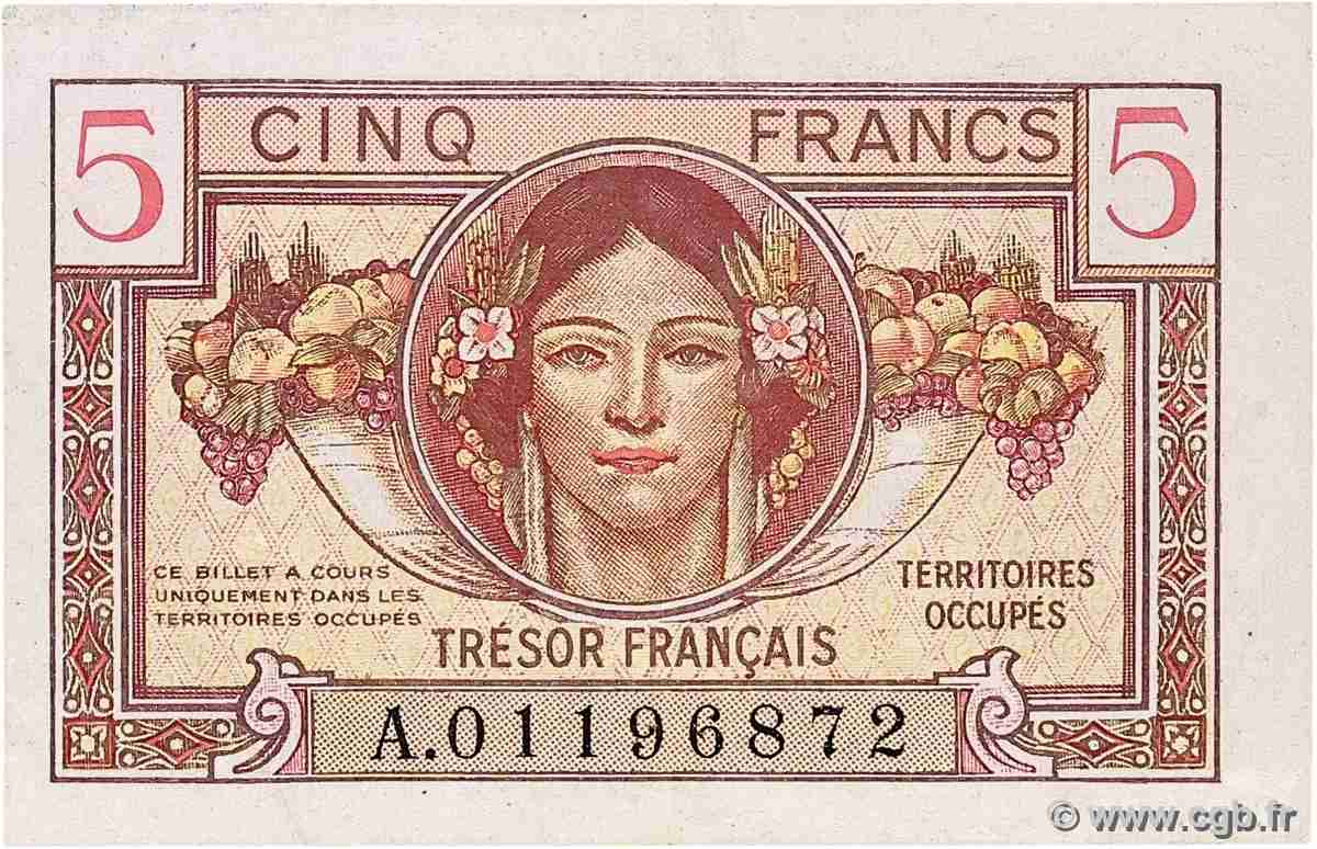 5 Francs TRÉSOR FRANÇAIS FRANCE 1947 VF.29.01 TTB+