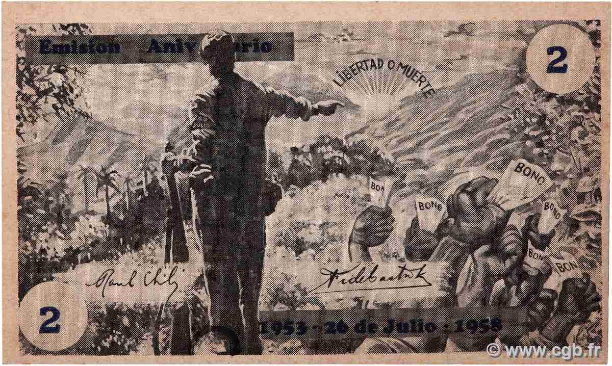 2 Pesos CUBA 1958 pr.NEUF