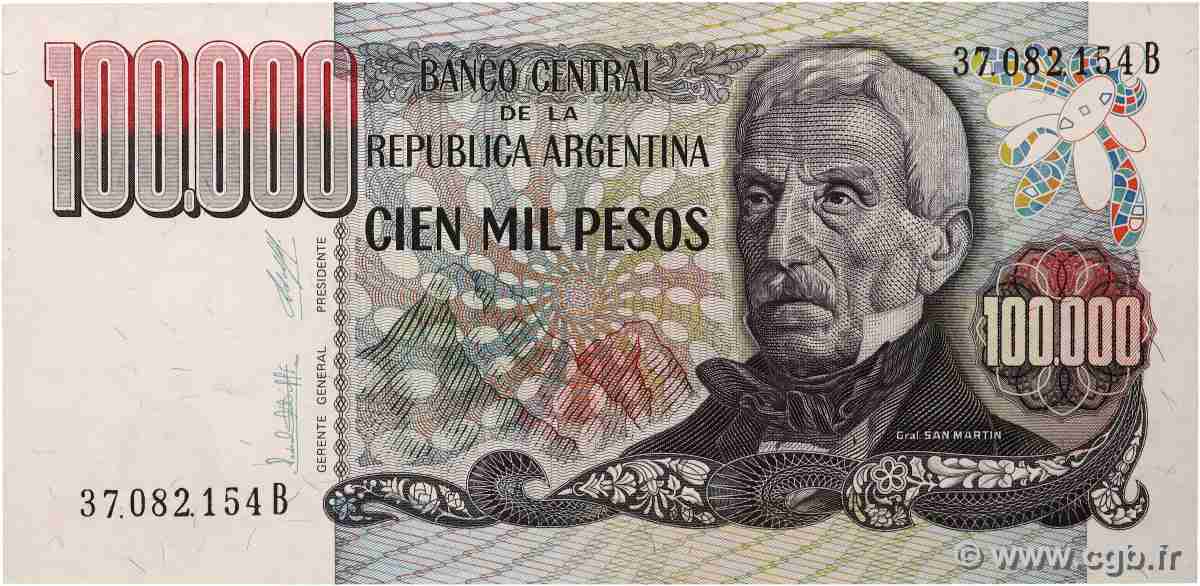 100000 Pesos ARGENTINA 1976 P.308b UNC