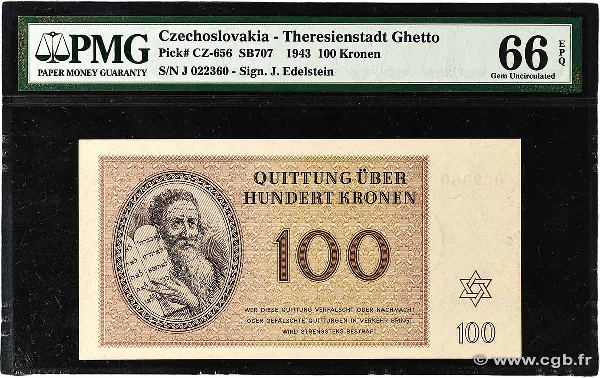 100 Kronen ISRAËL Terezin / Theresienstadt 1943 WWII. NEUF