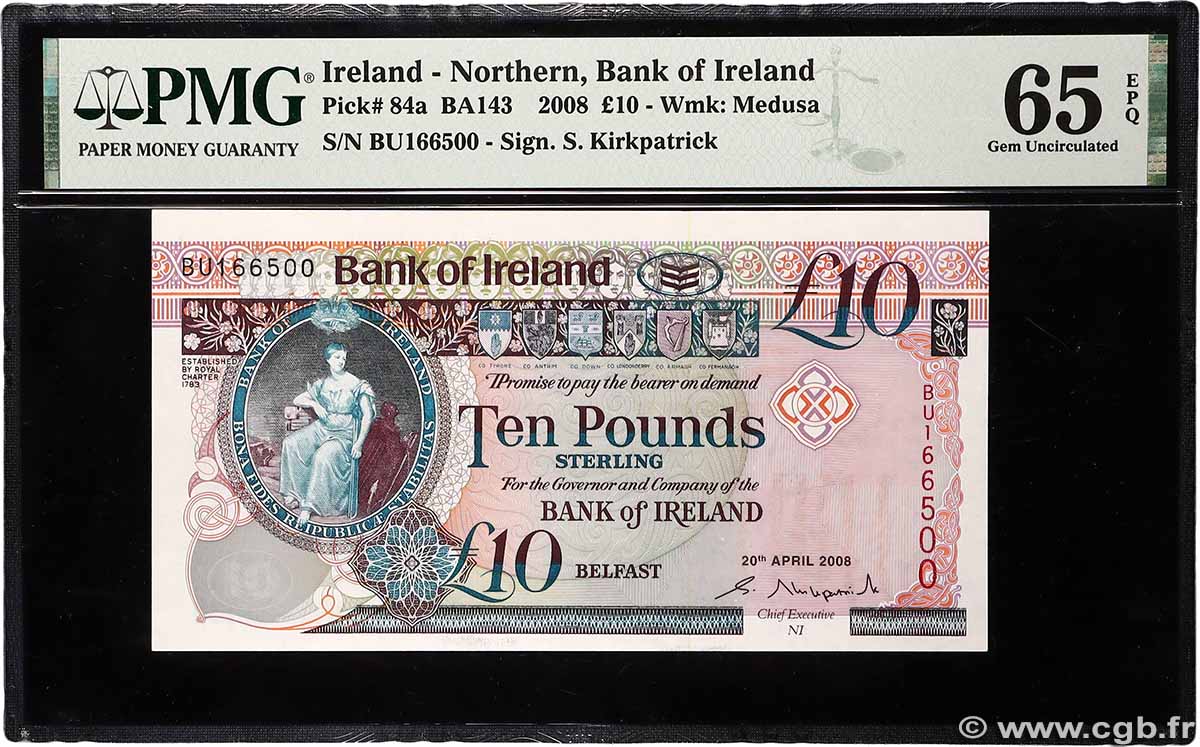 10 Pounds NORTHERN IRELAND 2008 P.084a UNC