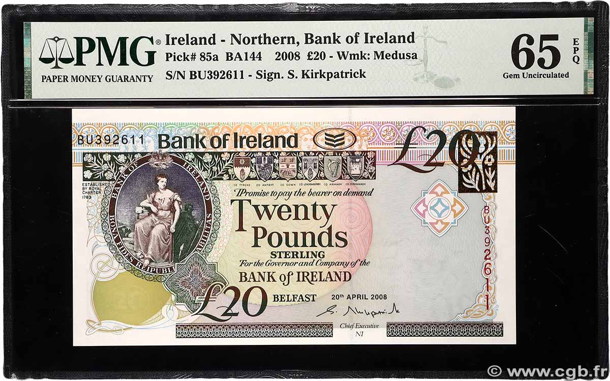 20 Pounds NORTHERN IRELAND 2008 P.085a UNC
