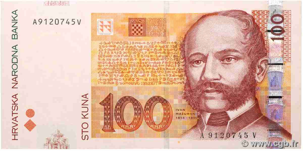 100 Kuna CROATIE 2002 P.41a TTB+