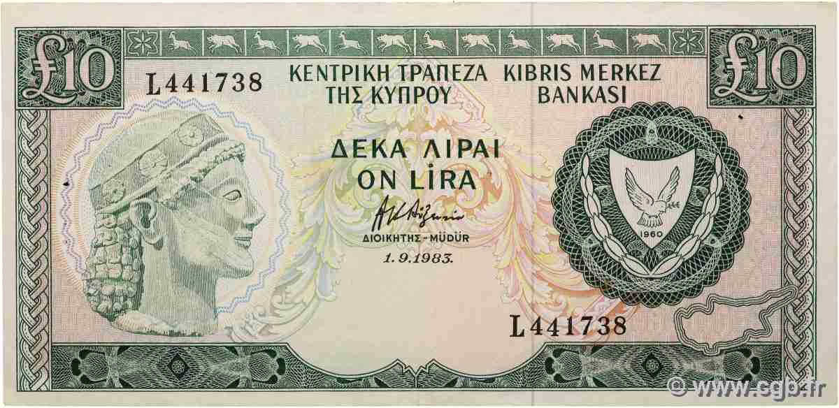 10 Pounds CHIPRE 1983 P.48b MBC+