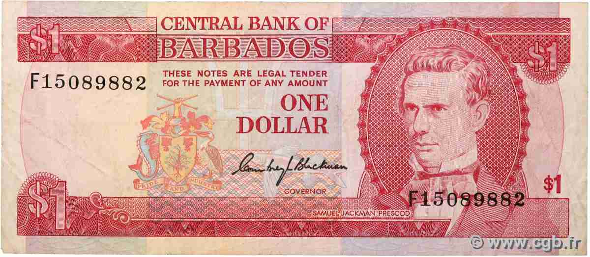 1 Dollar BARBADOS 1973 P.29a F