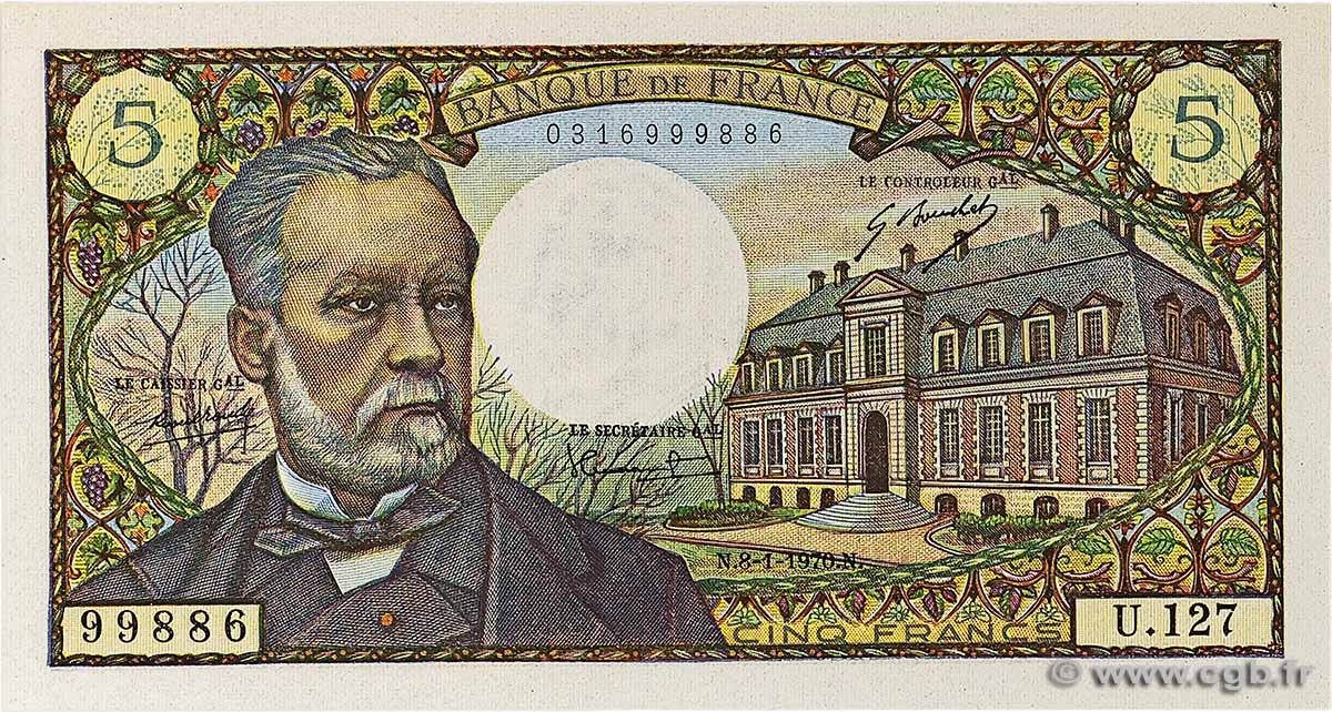 5 Francs PASTEUR FRANCE 1970 F.61.12 UNC-