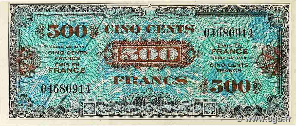 500 Francs DRAPEAU FRANCE 1944 VF.21.01 UNC-