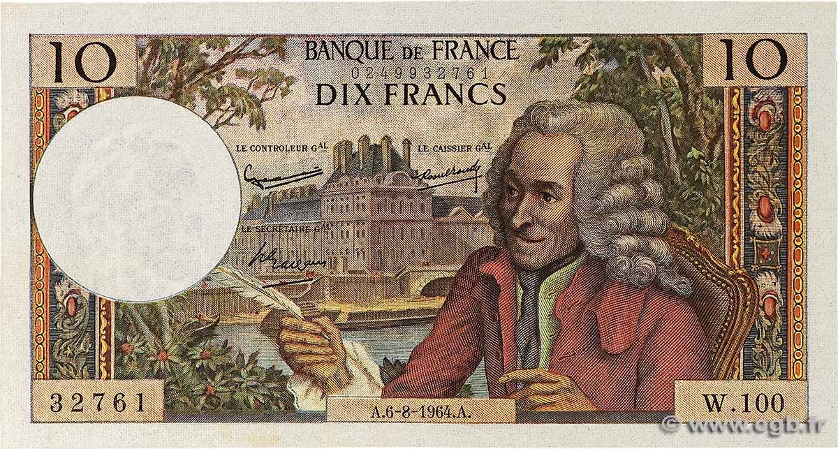 10 Francs VOLTAIRE FRANCE 1964 F.62.10 AU