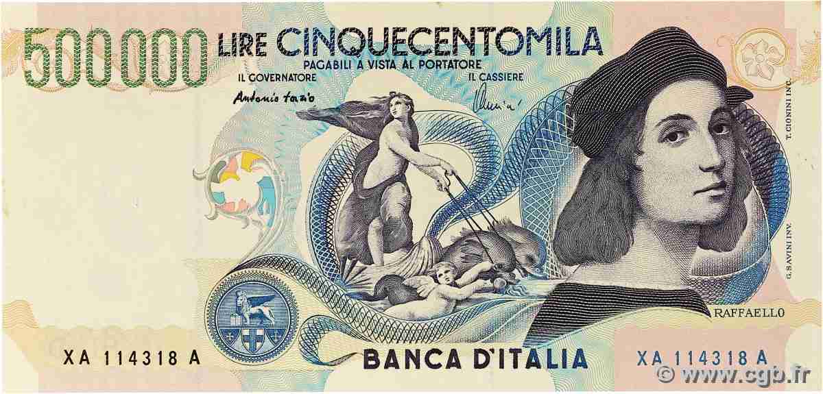 500000 Lire Remplacement ITALY 1997 P.118 UNC-