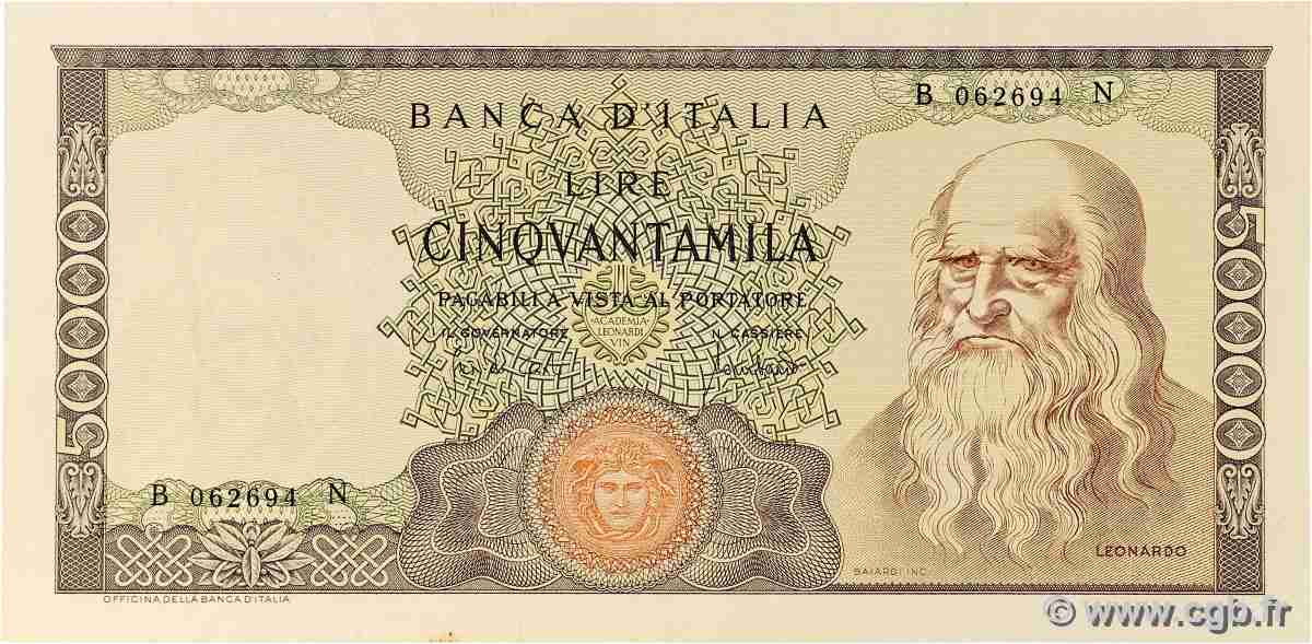 50000 Lire ITALY 1970 P.099b VF+
