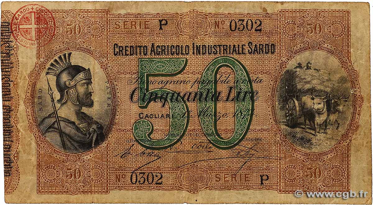 50 Lires ITALY 1874 PS.927 VG