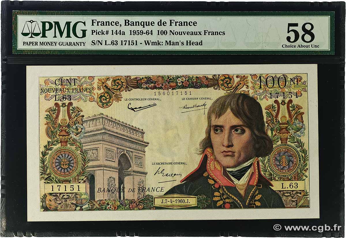 100 Nouveaux Francs BONAPARTE FRANCE 1960 F.59.06 AU