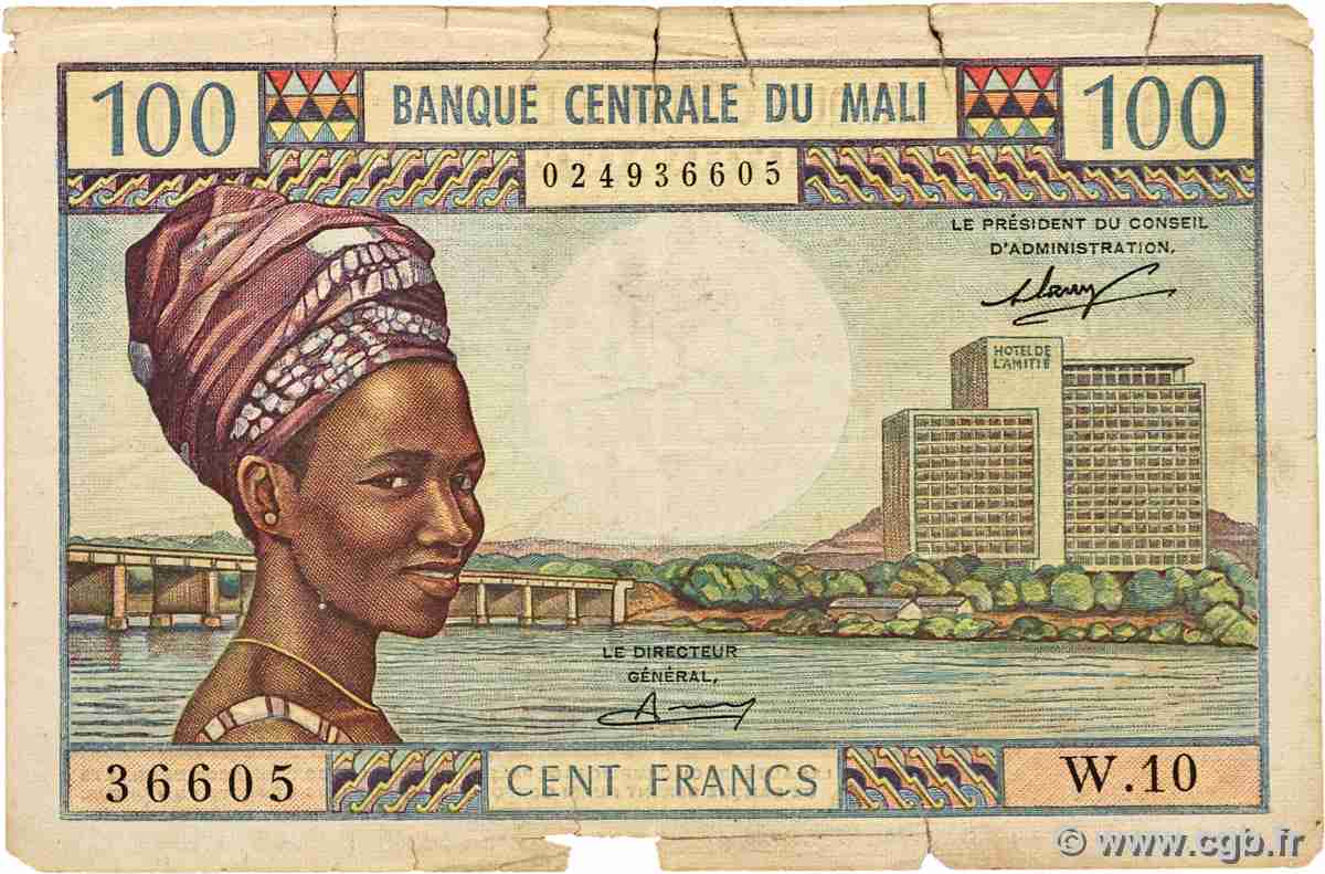 100 Francs MALI 1972 P.11 fS