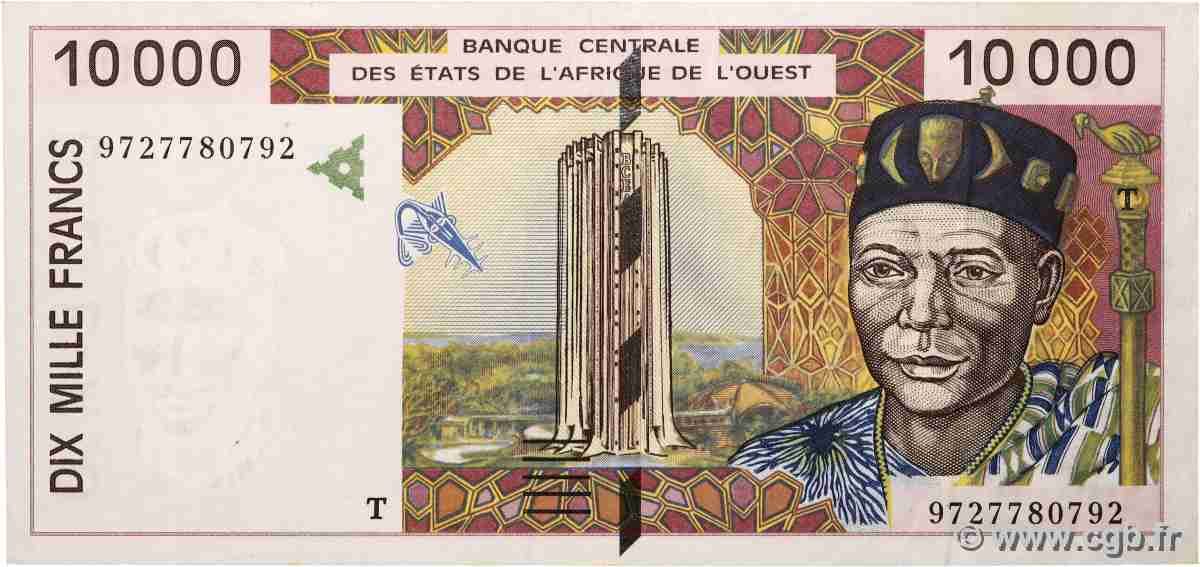 10000 Francs ÉTATS DE L AFRIQUE DE L OUEST 1997 P.814Te TTB+