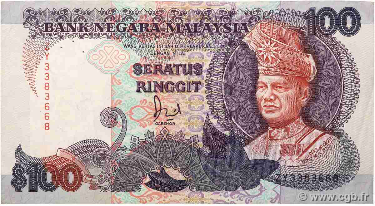 100 Ringitt MALAYSIA 1989 P.32 F+