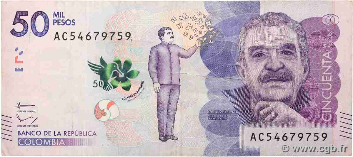 50000 Pesos COLOMBIE 2015 P.462 TTB