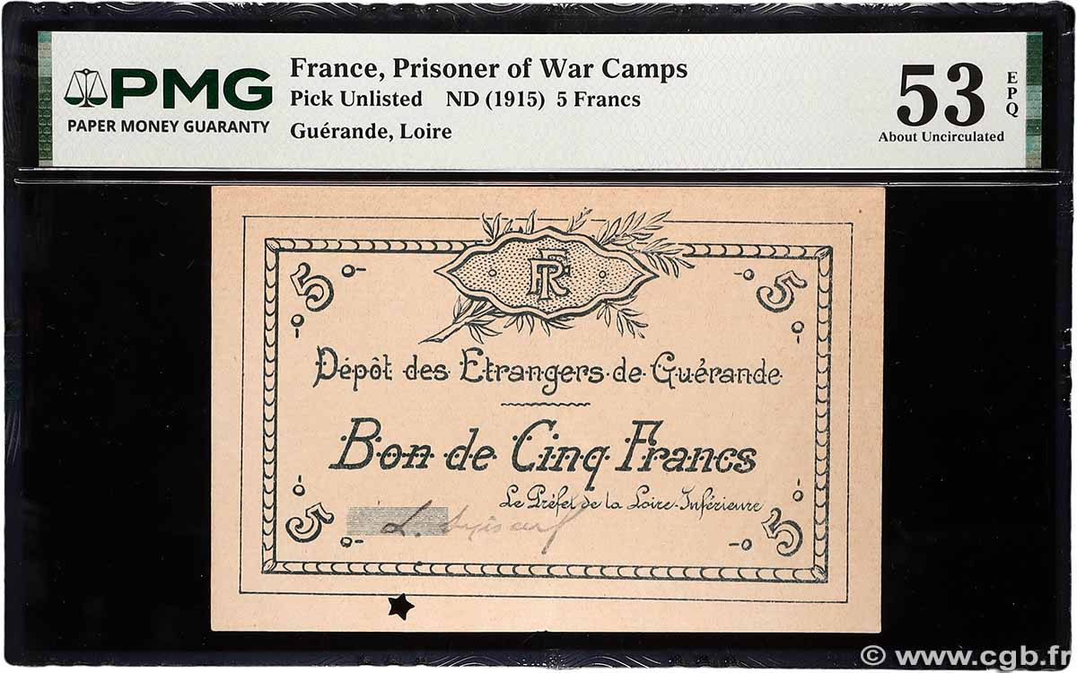 5 Francs FRANCE régionalisme et divers Guérande 1915 JP.44-11 SUP+