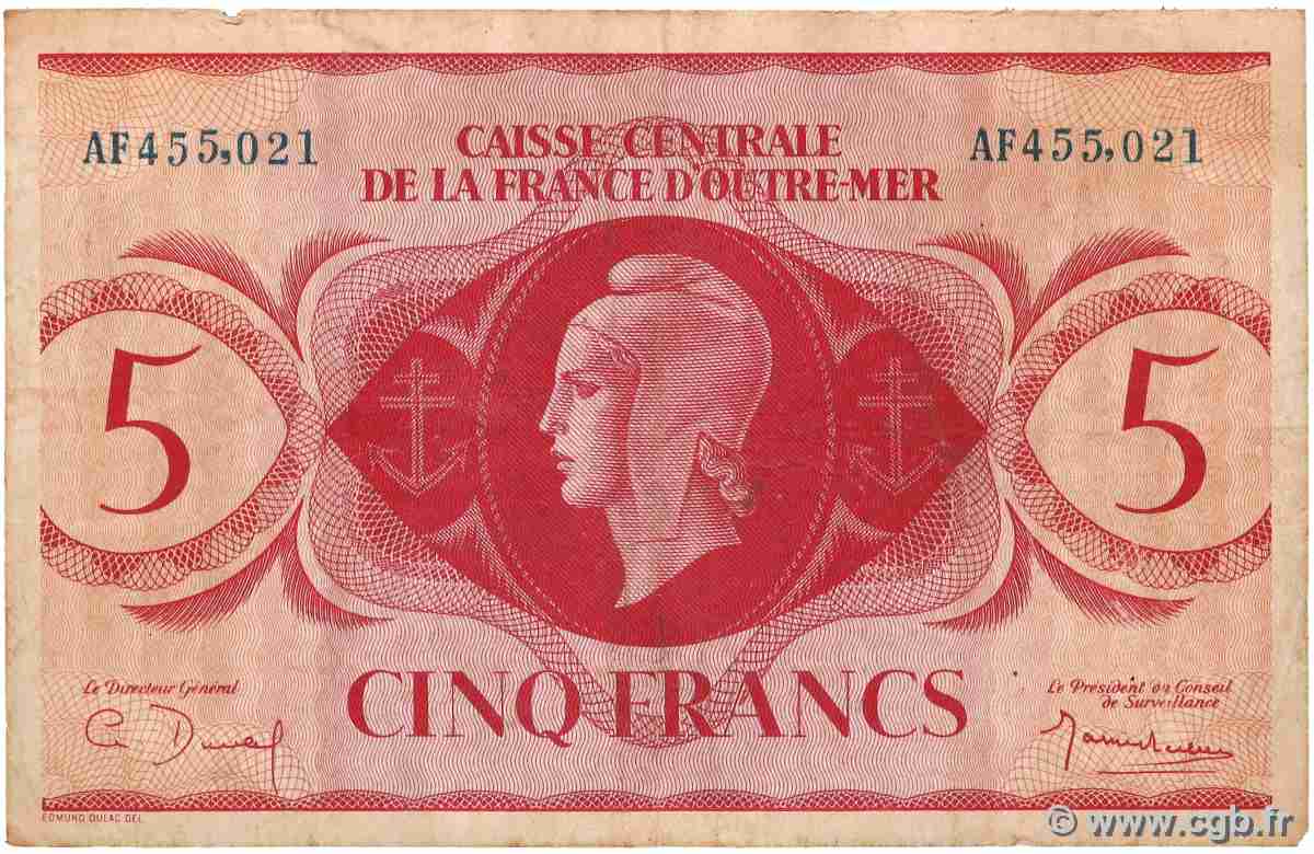 5 Francs Marianne CCFOM AFRIQUE ÉQUATORIALE FRANÇAISE 1944 A.124a pr.TB