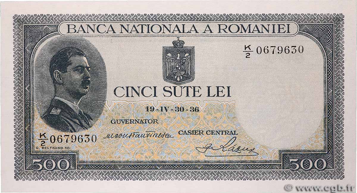 500 Lei ROMANIA 1936 P.042b UNC-