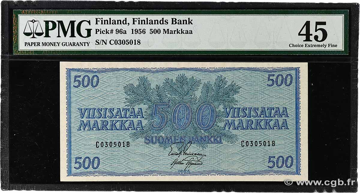 500 Markkaa FINLAND 1956 P.096a XF