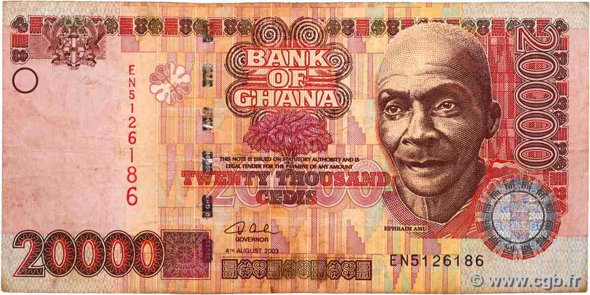 20000 Cedis GHANA 2002 P.36a F
