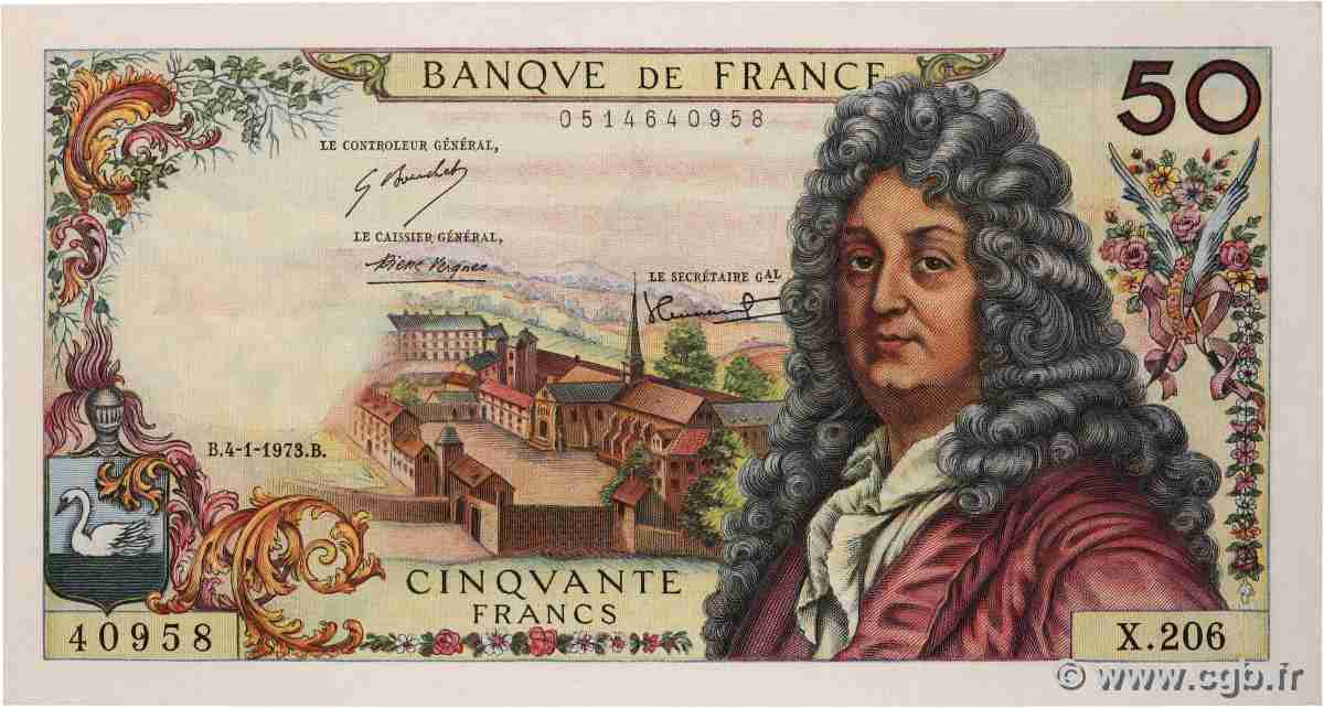 50 Francs RACINE FRANCE 1973 F.64.22 pr.NEUF