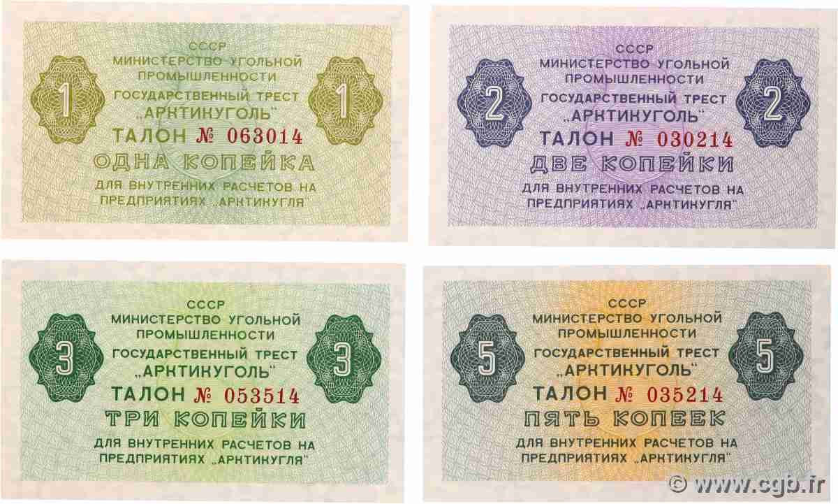 1 à 5 Kopek Lot SPITZBERG 1979 P.-- FDC