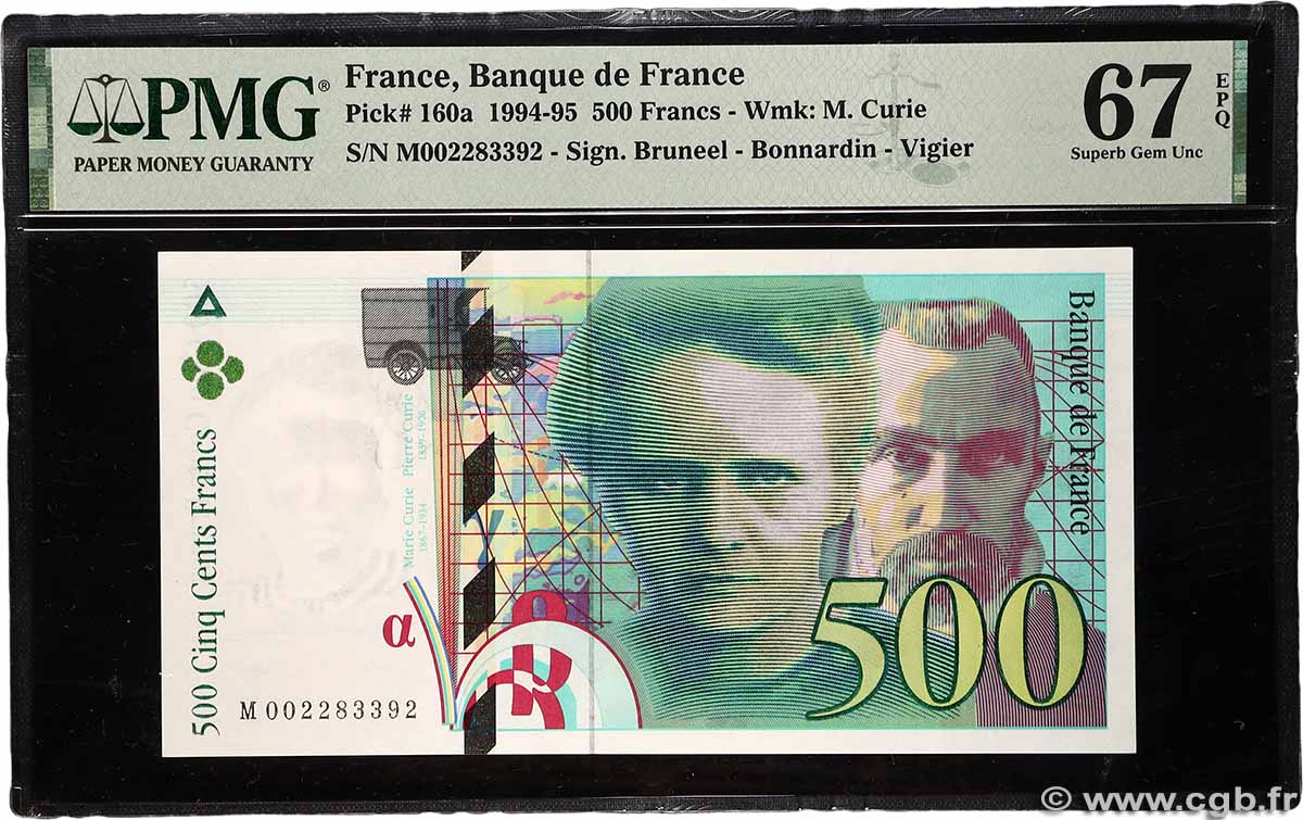 500 Francs PIERRE ET MARIE CURIE FRANCE 1994 F.76.01 NEUF