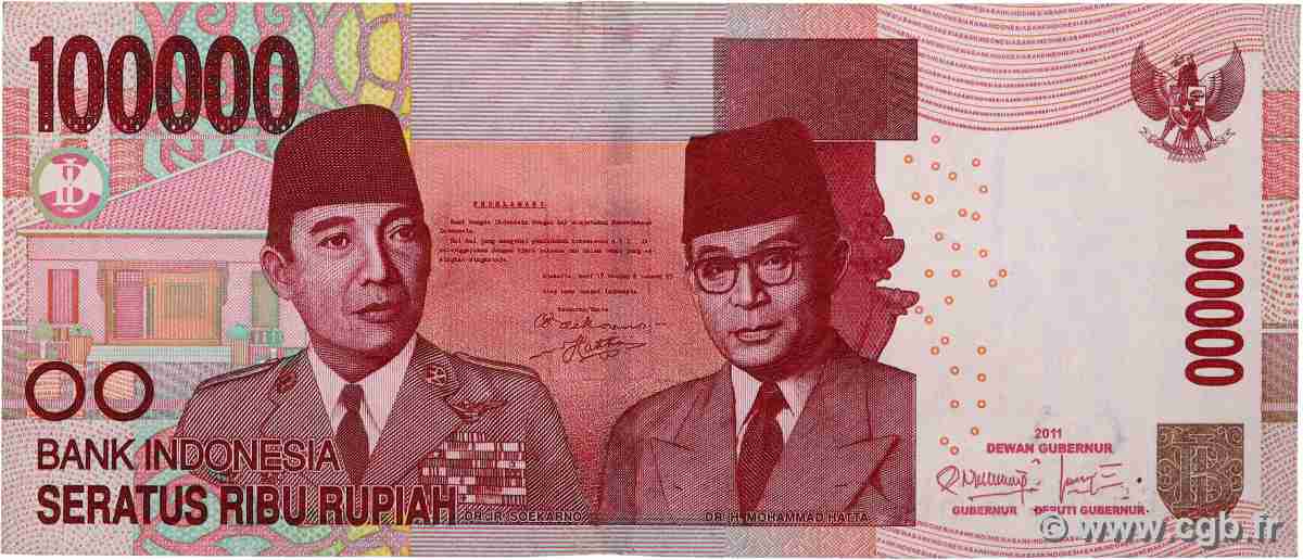 100000 Rupiah INDONESIA 2011 P.146a MBC
