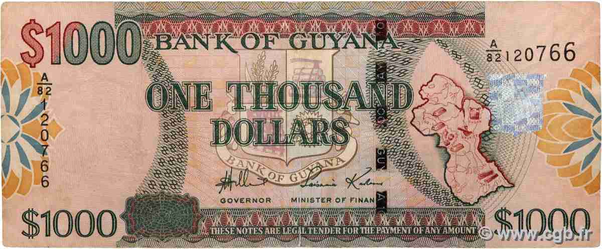 1000 Dollars GUYANA 2009 P.39a TB+
