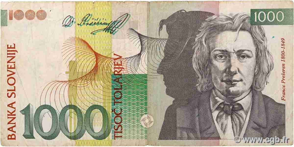 1000 Tolarjev SLOVENIA 1992 P.17a q.MB