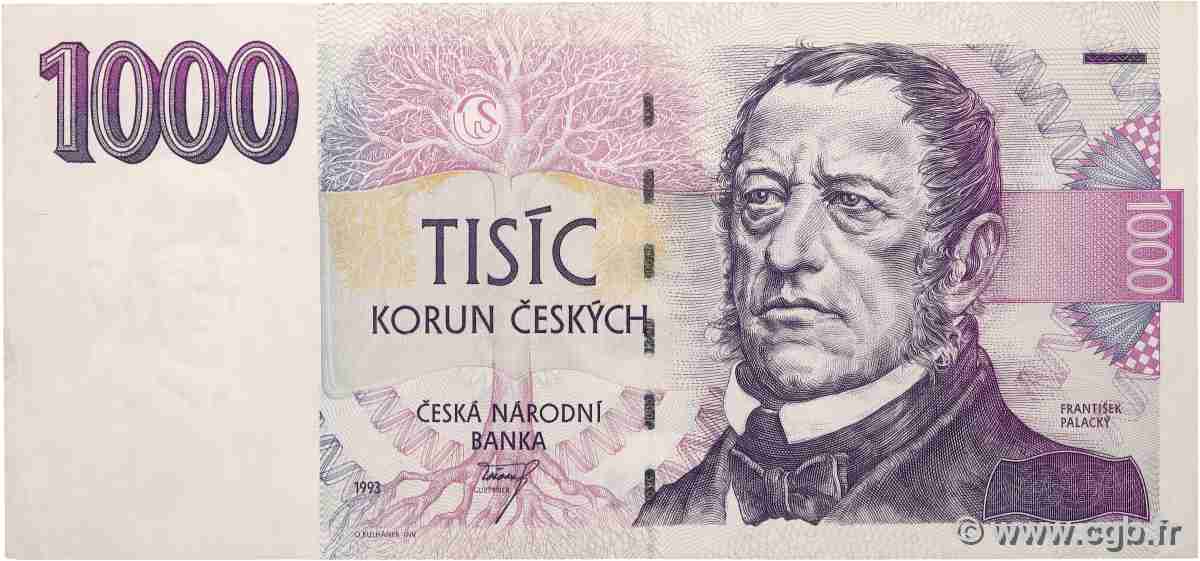 1000 Korun RÉPUBLIQUE TCHÈQUE 1993 P.08a TTB+