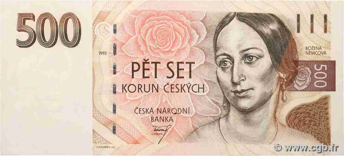 500 Korun RÉPUBLIQUE TCHÈQUE 1993 P.07a TTB+
