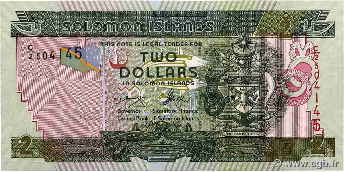 2 Dollars ÎLES SALOMON 2004 P.25 SPL