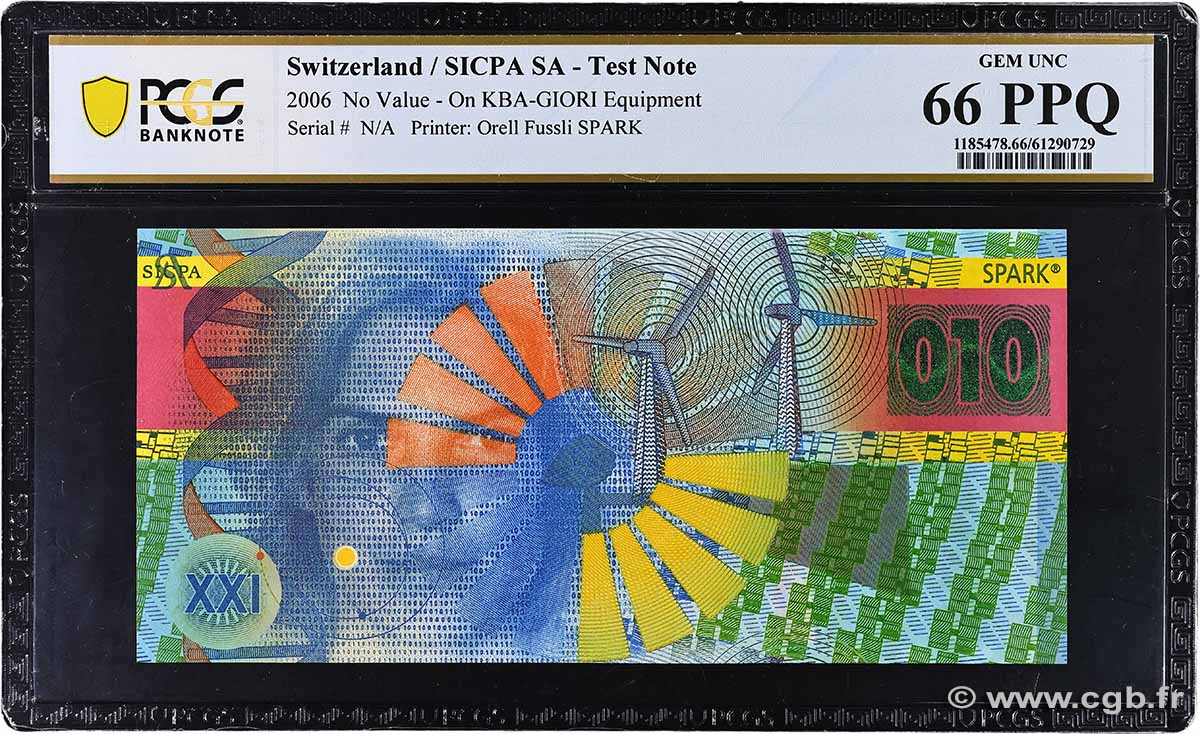 1 (Units) Test Note SWITZERLAND 2006 P.- UNC