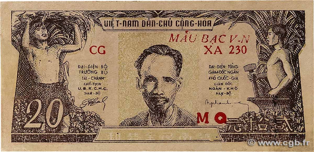 20 Dong Spécimen VIET NAM 1952 P.038s SUP+